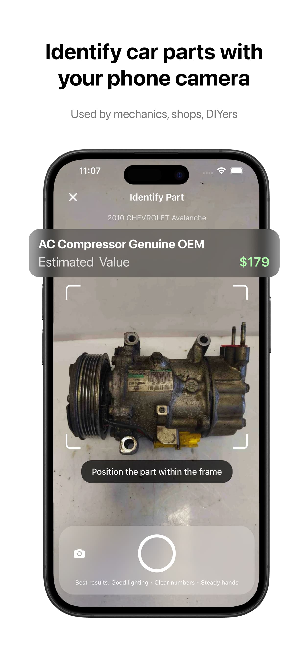 MechanicML scan screen